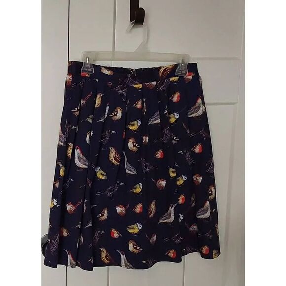 Grace Karin Skirt Sz M Navy with birds - Picture 1 of 6